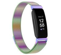 Moydolo Women Men Stainless Steel Metal Mesh Replacement Wristband Compatible with Fitbit Inspire Strap/Fitbit Inspire HR Strap/Fitbit Inspire 2 Strap/Fitbit Ace 2 Band