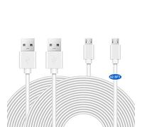 MOYEEL 42.5Ft(13M) Power Extension Cable for Wyze Cam/Wyze Cam Pan, Blink XT Cam, Yi Camera, NestCam Indoor and Quick Charge Power for Home Security Camera (2 Pack)