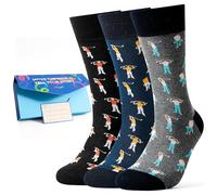 Moyel 3 Pairs Golf Socks for Men 9-11 Funny Golf Gifts for Men Novelty Birthday Presents for Men Golf Accessories Gifts for Dad Husband Grandad Fathers Day Christmas Gifts for Him Valentine's Day