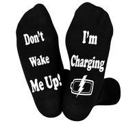Moyel Funny Gifts For Men Novelty Fun Socks For Men Gifts For Dad From Daughter Son Gifts For Boyfriend Husband Grandpa Teen Boys Gift Ideas For Him On Christmas Birthday Fathers Day, Black Charging,