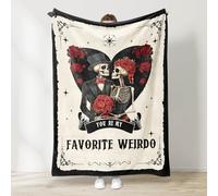 Moyel Gifts for Her Him Anniversary Funny Fluffy Blanket 130x150 cm Valentines Presents for Girlfriend Boyfriend Halloween Blanket Gifts for Women Boo Basket Fillers for Wife Husband Couple