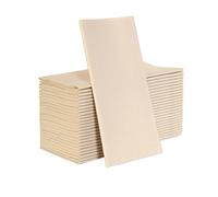 Beige Paper Napkins | Linen Feel Guest Disposable Cloth Like Dinner Napkins | Hand Towels | Soft, Absorbent, Paper Hand Napkins for Kitchen, Bathroom, Parties, Weddings, Dinners | 50 Pack