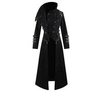 MOYGOR Steampunk Costume Men's Coat, Gothic Jacket, Medieval Clothing, Tailcoat, Frock Coat Costume, Halloween, Carnival, XXL