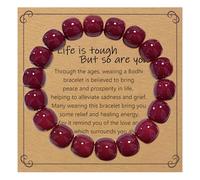 MOYINPUL Get Well Soon Gifts for Women, Life is Tough But So are You Inspirational Stress Relief Bracelet Feel Better for Women Friends Family, One Size, Stone, no gemstone