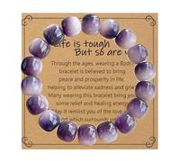 MOYINPUL Get Well Soon Gifts for Women, Life is Tough But So are You Inspirational Stress Relief Bracelet Feel Better for Women Friends Family, One Size, Stone, no gemstone