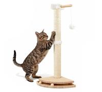 MOYMO Cat Corner Scratcher with Interactive Ball Toys for Indoor Cats, Sisal Cat Scratching Post with Danging Ball for Wall Corners Furniture Protector 28''
