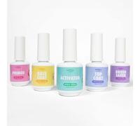 MOYOU LONDON Dipping Powder Liquid Set - 5pcs Nail Kit with Primer, Base Coat, Activator, Top Coat & Brush Saver, Long-Lasting, Chip-Resistant Manicure up to 3+ Weeks, No UV Light Needed, Easy DIY