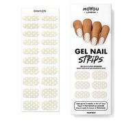 MOYOU LONDON Semi Cured Gel Nail Strips - 20 Pcs. Nail Wraps for Salon-Quality Manicure - Works with Any UV Lamp - Easy to Apply, Trim, & Remove Gel Stickers