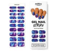 MOYOU LONDON Semi Cured Gel Nail Strips - 20 Pcs. Nail Wraps for Salon-Quality Manicure - Works with Any UV Lamp - Easy to Apply, Trim, & Remove Gel Stickers