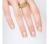 MOYOU LONDON Gel Press On Nails -Elegant Medium Square Shape French Tip False Nails, Long-lasting & Comfortable Soft Fake Nails with Glue, Reusable Natural Stick On Nails for Women, 32 Pcs in 16 Sizes