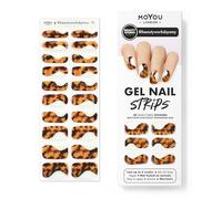 MOYOU LONDON Semi Cured Gel Nail Strips - 20 Pcs. Gel Nail Wraps, Cures in Sunlight or UV/LED Lamp, Lasts Up to 2+ Weeks, Water-Resistant, Stretchable, Easy to Apply & Remove, Vegan & Cruelty-Free