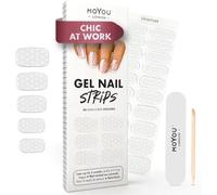 MOYOU LONDON Semi Cured Gel Nail Strips - 20 Pcs Long Lasting Nail Wraps