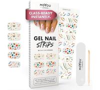 MOYOU LONDON Semi Cured Gel Nail Strips - 20 Pcs Long Lasting Nail Wraps