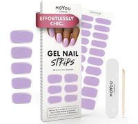 MOYOU LONDON Semi Cured Gel Nail Strips - 20 Pcs Long Lasting Nail Wraps | Cures in Sunlight or UV LED Lamp; Stretchable, Easy to Apply & Remove, Premium Long Lasting Vegan & Cruelty Free Stickers
