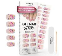 MOYOU LONDON Semi Cured Gel Nail Strips - 20 Pcs Long Lasting Nail Wraps | Cures in Sunlight or UV LED Lamp; Stretchable, Easy to Apply & Remove, Premium Long Lasting Vegan & Cruelty Free Stickers