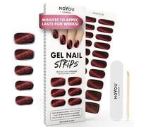 MOYOU LONDON Semi Cured Gel Nail Strips - 20 Pcs. Nail Wraps for Salon-Quality Manicure - Works with Any UV Lamp - Easy to Apply, Trim, & Remove Gel Stickers