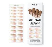MOYOU LONDON Semi Cured Gel Nail Strips - 20 Pcs. Nail Wraps for Salon-Quality Manicure - Works with Any UV Lamp - Easy to Apply, Trim, & Remove Gel Stickers