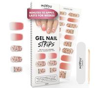 MOYOU LONDON Semi Cured Gel Nail Strips - 20 Pcs. Nail Wraps for Salon-Quality Manicure - Works with Any UV Lamp - Easy to Apply, Trim, & Remove Gel Stickers