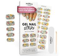 MOYOU LONDON Semi Cured Gel Nail Strips - 20 Pcs. Nail Wraps for Salon-Quality Manicure - Works with Any UV Lamp - Easy to Apply, Trim, & Remove Gel Stickers