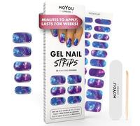 MOYOU LONDON Semi Cured Gel Nail Strips - 20 Pcs. Waterproof Gel Nail Wraps, Cures in Sunlight or UV/LED Lamp, Lasts Up to 2+ Weeks, Stretchable, Easy to Apply & Remove, Vegan & Cruelty-Free