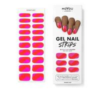 MOYOU LONDON Semi Cured Gel Nail Strips - 20 Pcs. Waterproof Gel Nail Wraps, Cures in Sunlight or UV/LED Lamp, Lasts Up to 2+ Weeks, Stretchable, Easy to Apply & Remove, Vegan & Cruelty-Free