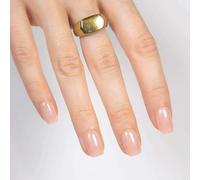 MOYOU LONDON Short Square Press On Nails - Nude False Nails with Glue, Soft Gel Stick On Nails for Women in 16 Sizes, 32 Pcs Reusable Fake Nails, Bare Bliss