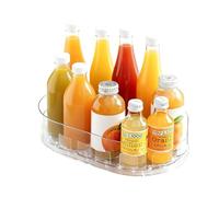 MoYouno Lazy Susan Turntable Organiser for Fridge,360° Turntable Refrigerator Organizer,Rotating Spice Rack,RotatingFridge Storage Organizer,for Kitchen Cabinet, Pantry, and Storage(Clear)