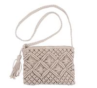 MoYouno Women's Straw Crossbody Bags,Weave Straw Bag,Summer Vintage Handmade Shoulder Bag, Boho Shoulder Bags with Zip,for summer,shopping,parties,dating (grey)