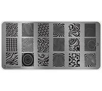 MoYou's XL Glam plates collection 3, full designs, zebra print, leopard print and beautiful geometric shapes, stamping nail art design templates