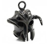 MOYOZZ Motorcycle Biker Roman Gladiator Warrior Spartan Helmet Guardian Bell Luck Gremlin Ride Bell Hanger or Lucky KeyChain (Ebony Black)
