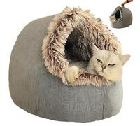 moytarcp 2026 New Pet Cozy Warm Cave Bed - CozyCaveBed with Ultra-Soft, WinterWarm PetCaveBed with Thermal-Insulated Walls Sherpa Lining Trap PetBody Heat (Coffee,M)