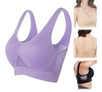 moytarcp Breathable Anti-Sagging Breasts Bra - 2025new Anti Sagging Breast Bra™, Women Sports Comfort Breathable Anti Sagging Bra (Purple,7XL)