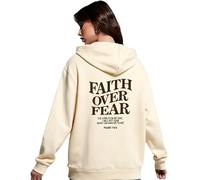 moytarcp Faith over Fear Hoodie Women Christian Sweatshirt EssentialsHoodie Give You the Faithand Strength (Apricot,XXL)