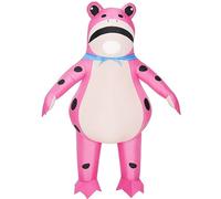 moytarcp Funny Inflatable Frog Costume - FrogCostume Adult with Fan, FrogInflatableCostume Blow up Cosplay. (Pink,M(1.6-1.75m))