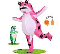 moytarcp Funny Inflatable Frog Costume - FrogCostume Adult with Fan, FrogInflatableCostume Blow up Cosplay. (Pink,XS(1.2-1.4m))