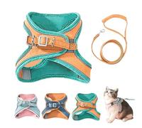 moytarcp Reflective Cat Harness and Leash, Adjustable Escape-Proof Vest Style Cat Leash and Harness, Easy Control CatCollar for Walking (Green,M (3-9 lb))