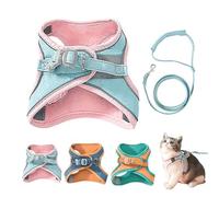 moytarcp Reflective Cat Harness and Leash, Adjustable Escape-Proof Vest Style Cat Leash and Harness, Easy Control CatCollar for Walking (Pink,M (3-9 lb))