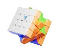 Moyu 4X4 Magic Cube 4X4X4 Magnetic Stickerless UV Coated Speed Puzzle 4 by 4 Professional Speedcube, 112 Magnets, Anti-Stick Design Adjustable Elasticity Magnetic Cube(Dual-Track UV Version)