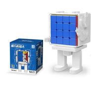 Moyu Meilong 4M Magnetic Speed Cube Robot-Shape Display Box, Adjustable Elasticity 4x4 Magic Cube with Stickerless Shape Moves Quickly and Smoothly