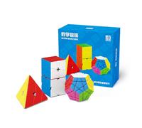 MoYu MFJS WCA Pyraminx skewb Megaminx Square 1 Speed Cube Gift Box Puzzle Set Stickerless Magic Speed Bundle Collection Puzzle Cube Toys (MFJS Non-Cubic Set)