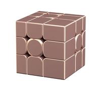 Moyu Mirror V2, 3x3 Magnetic Stickerless Puzzle Game 3x3x3 Magic Cube Original, 3D Puzzle Ball-Core UV Coated Version for Kids, Teenagers (Rose Gold)