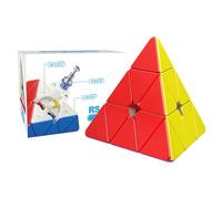 Moyu RS Pyraminx Magnetic Pyramid Puzzle Stickerless Magic Cube Easy Turn & Smooth Faster & Professional Triangle Cube(Magnetic Version)