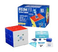 Moyu RS3M V5 2023 Dual Adjustment 3x3 Speed Cube, Professional 3x3 Puzzle Cube Stickerless RS3M V5 Master Cube (Dual Adjustment) Gift for Speed Cuber