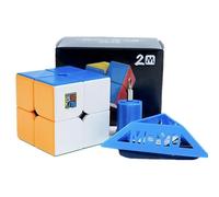 MOYU RS3M V5 Magnetic 3x3x3 Speed Cube, Stickerless Professional Ball Core UV Maglev Magic Cube Robot, 3D Puzzle Magic Toy for Kids & Adults (2x2x2 Meilong M)