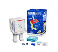 Moyu RS3M V5 Speed Magic Cube 3 x 3 x 3, Stickerless 3 x 3 Cube Smooth Easy to Turn, for Competition Training and Birthday Gifts (Robot Shape Display Box Dual-Adjustment Version)