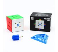 MOYU Speed Cube 3x3 StickerLess, Meilong 3M V2 Magnetic Cube Stickerless Smooth MFJS Meilong 2024 Profession Puzzle Magic Toy for Kids & Adults (2024 Magnetic Standard)