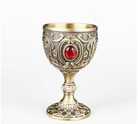 Moyuncang Antique Distressed Alloy Small Wine Glass - 30ml Vintage Style Wineware - Chinese Classical Mini Wine Cup