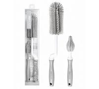 moYUUm Silicone Bottle Brush, Set of 2, Bottle Brush, Silicone Brush (Cool Gray)