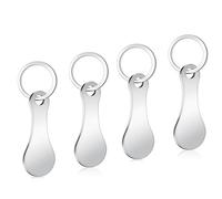 MOYWYCNO 4 Pcs Trolley Token,Stainless Steel Trolley Coin Removable Trolley Key for Releasing Supermarket Trolleys Shopping Trolley Token