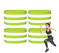 MOYWYCNO 4 Pieces Reflective Bands High Visibility Reflector Bands Reflective Straps Tape Bracelets Reflective Running Gear for Women Men Running Cycling Walking Arm Wrist Ankle Leg